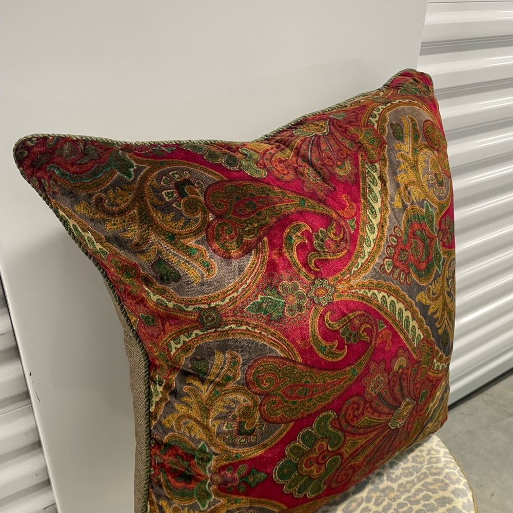 Ralph Lauren Multicolor Paisley Pillow